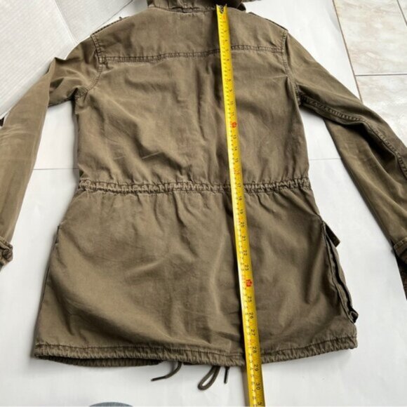 ARITZIA *  Talula TROOPER JACKET COAT w/ Hood  Green 100% cotton. - Picture 13 of 16